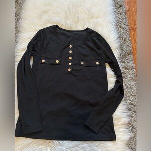 Black long sleeve top